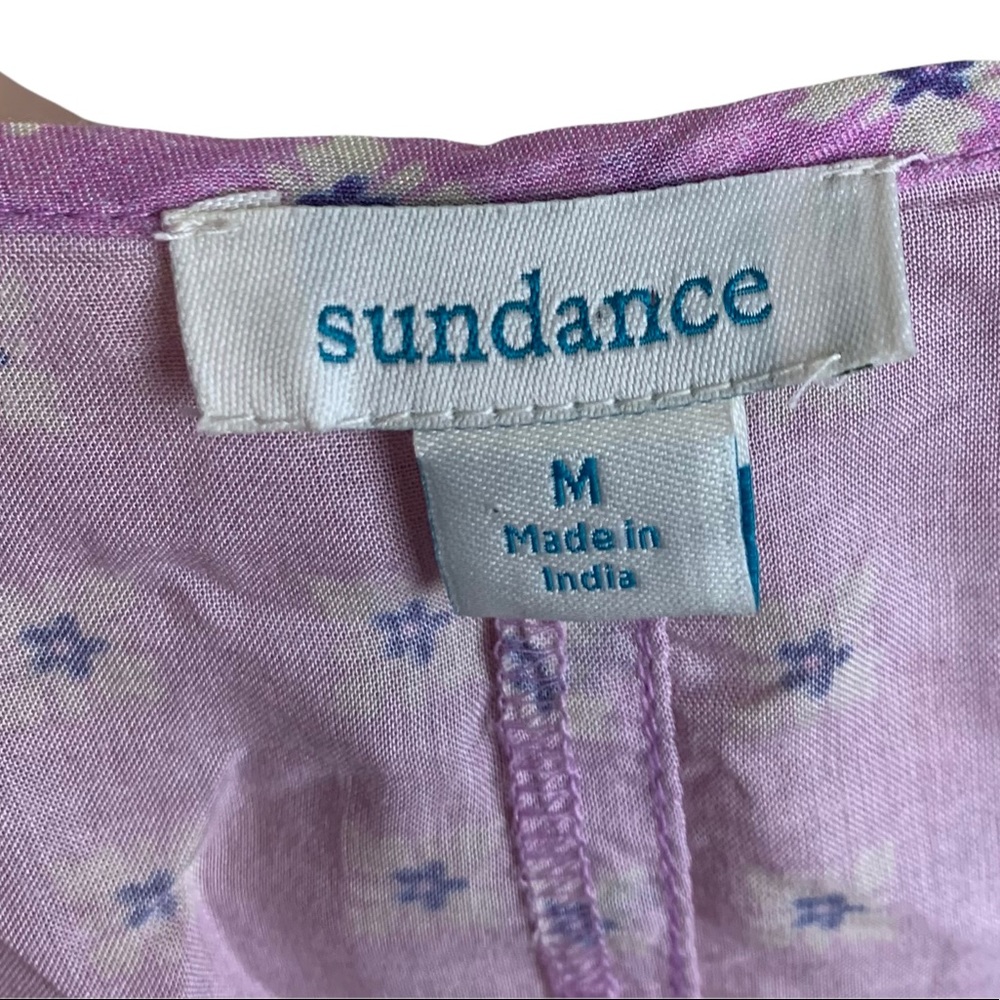 Sundance Boho Lavender Floral Mandala Flowy Lightweight Modal Poncho Blouse Top - Picture 7 of 8